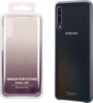 Луксозен твърд гръб преливащ градиент оригинален SAMSUNG GRADATION COVER EF-AA505CBEGWW за Samsung Galaxy A50 A505F прозрачно към черно